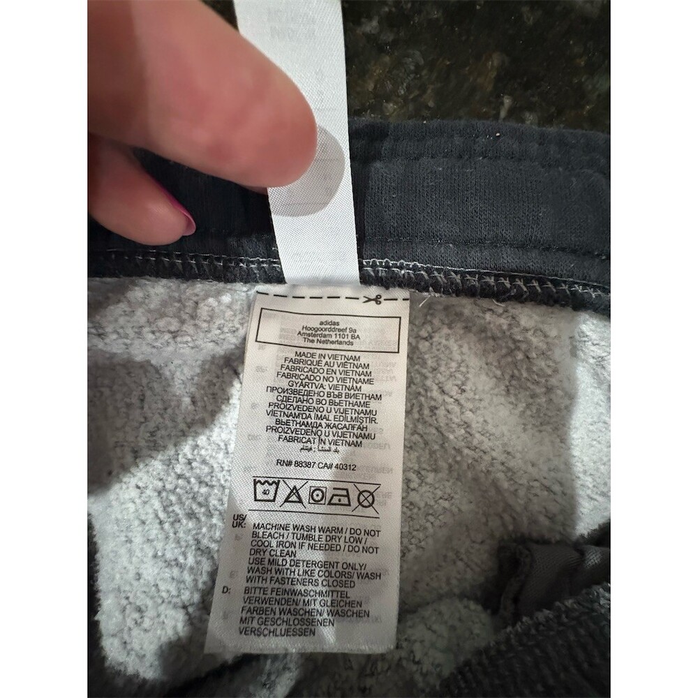 adidas Tiro 21 Men's Jogger Sweatpants Gray Fleece Lined Zip Pockets M - Picture 8 of 10